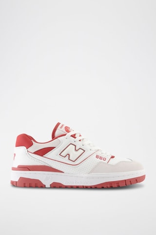 Sneakers en cuir 550 - Blanc et rouge