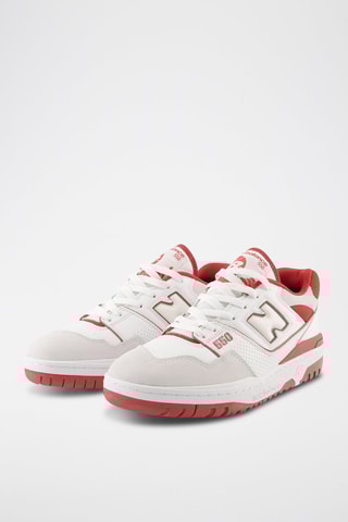 Sneakers en cuir 550 - Blanc et rouge