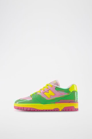 Baskets en cuir verni 550 - jaune et vert