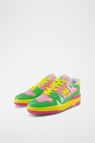 Baskets en cuir verni 550 - jaune et vert