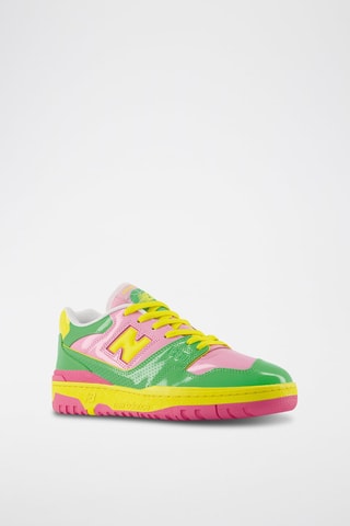 Baskets en cuir verni 550 - jaune et vert