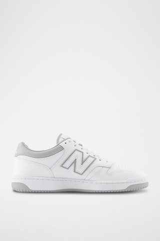 Baskets en cuir 480 - Blanc et gris