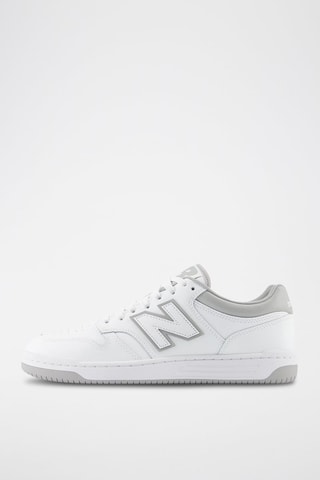 Baskets en cuir 480 - Blanc et gris