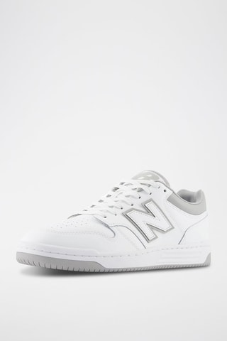 Baskets en cuir 480 - Blanc et gris
