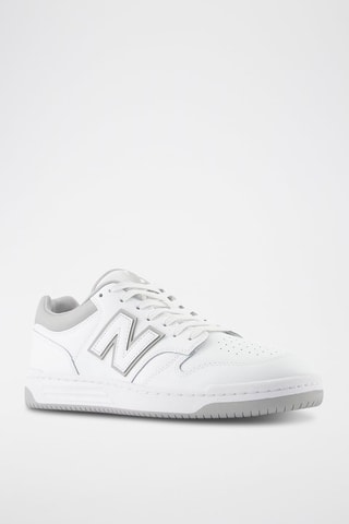 Baskets en cuir 480 - Blanc et gris