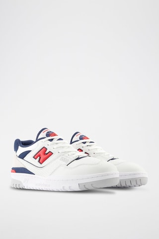 Baskets en cuir 550 - Blanc, bleu marine