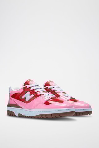 Baskets en cuir verni 550 - Rose