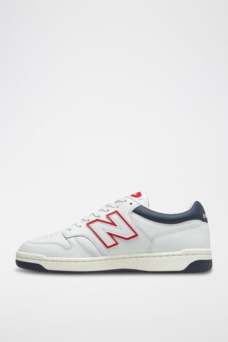 Sneakers en cuir 480 - Blanc et bleu marine