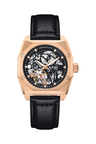 Automatisch Leren Horloge Elliot - Zwart en Roségoudkleurig