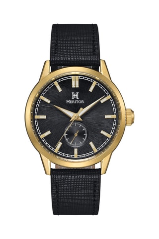 Automatisch Leren Horloge Argento - Zwart en Goudkleurig