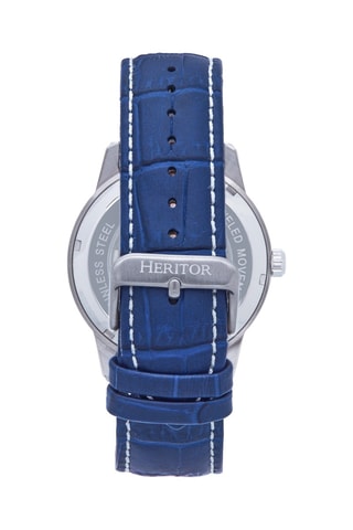 Automatisch Leren Horloge Davies - Marineblauw en Zilverkleurig