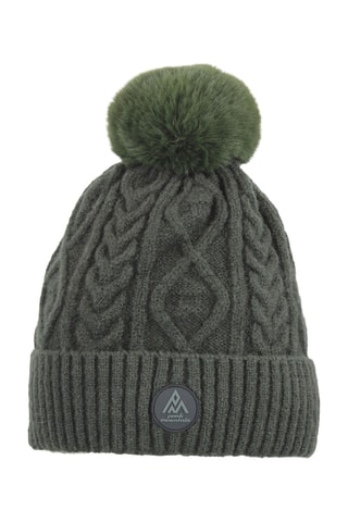 Gorro polar com pompom Montchat - Caqui