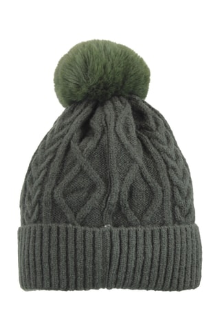 Gorro polar com pompom Montchat - Caqui