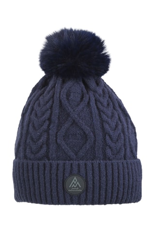 Gorro polar com pompom Montchat - Azul-marinho