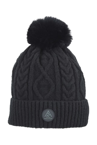 Gorro polar com pompom Montchat - Preto