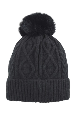 Gorro polar com pompom Montchat - Preto