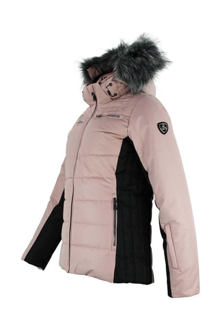 Casaco de esqui com capuz Asalpo Rosa e preto