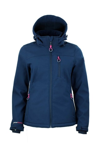 Sobretudo com capuz Softshell Aclaudio Azul-noite