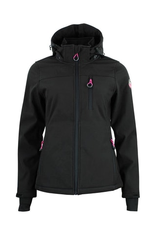 Sobretudo com capuz Softshell Aclaudio Preto