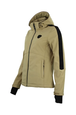 Sobretudo com capuz Softshell Argan Bege