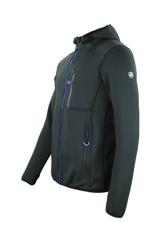 Casaco polar com capuz Campo Preto