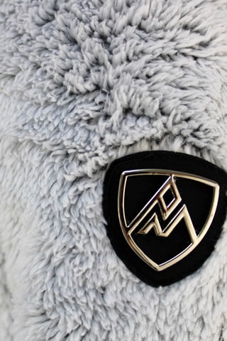 Blusão polar com capuz Astre Branco e cinzento-claro