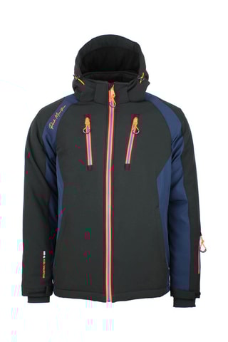 Casaco Softshell com capuz Cabilan Preto e azul-marinho