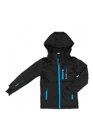 Corta-vento Softshell Ecanne Preto e azul-cobalto