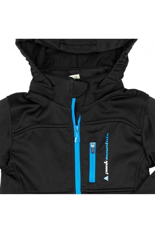 Corta-vento Softshell Ecanne Preto e azul-cobalto
