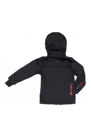 Corta-vento Softshell Ecanne Preto e laranja