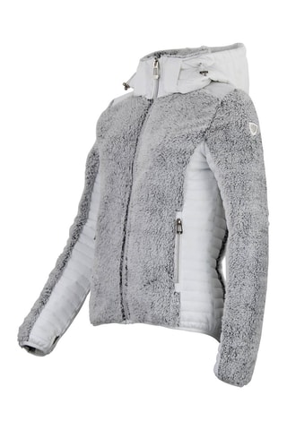 Casaco bi-matéria Amarant - Branco e cinzento