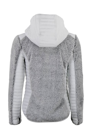 Casaco bi-matéria Amarant - Branco e cinzento