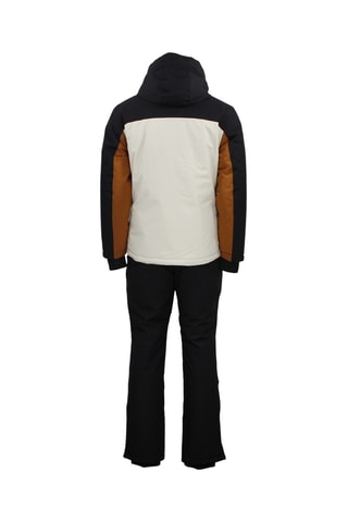 Casaco com capuz e calças de esqui Cerome - Preto e camel
