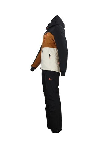 Casaco com capuz e calças de esqui Cerome - Preto e camel