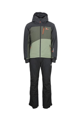 Casaco com capuz e calças de esqui Cerome - Preto e caqui