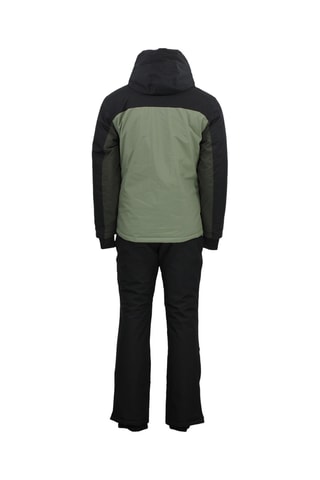 Casaco com capuz e calças de esqui Cerome - Preto e caqui