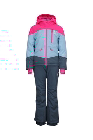 Casaco com capuz e calças de esqui Facorse - Azul-celeste e fúcsia
