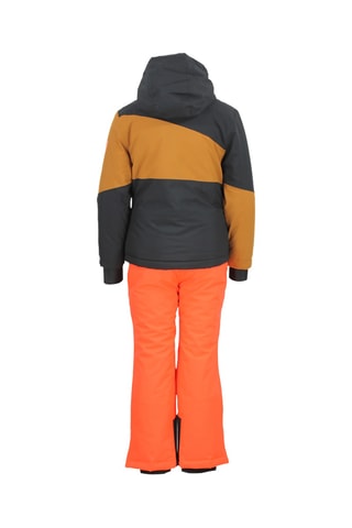 Casaco com capuz e calças de esqui Fanice - Preto e camel