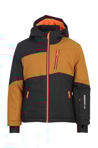 Casaco com capuz e calças de esqui Fanice - Preto e camel