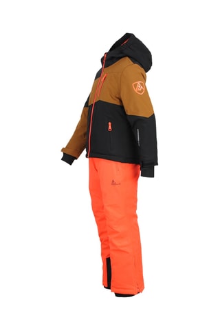 Casaco com capuz e calças de esqui Fanice - Preto e camel