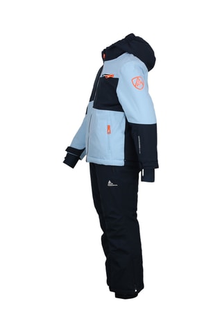 Casaco com capuz e calças de esqui Ecardio - Azul e laranja