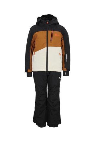 Casaco com capuz e calças de esqui Ecerome - Preto e camel