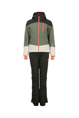 Casaco com capuz e calças de esqui Acorse - Caqui e bege