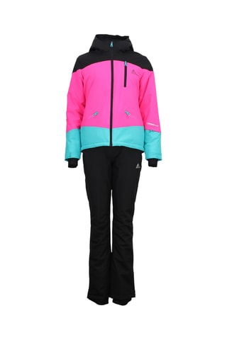 Casaco com capuz e calças de esqui Acorse - Turquesa e fúcsia