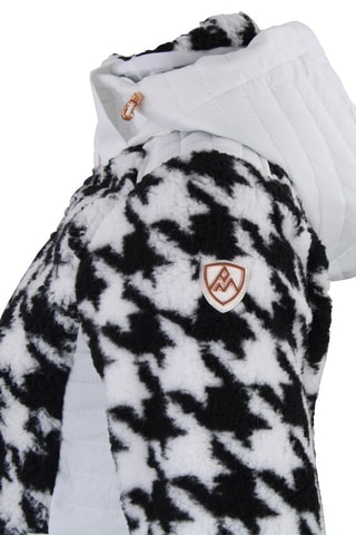 Blusão bi-matéria Amore - Branco e preto