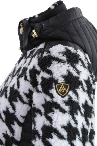 Blusão bi-matéria Amore - Preto e branco