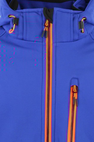 Blusão com capuz Softshell Cametis  Azul-real e branco