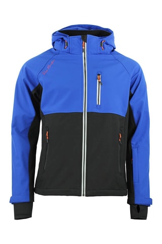 Blusão com capuz Softshell Cametis  Azul-real e preto