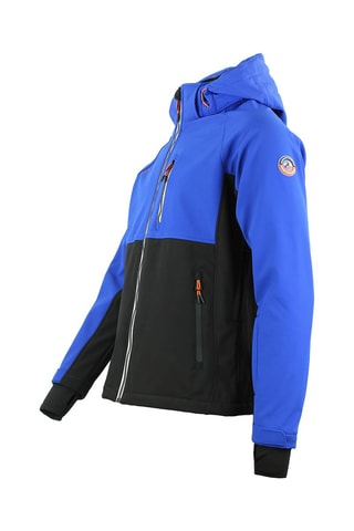 Blusão com capuz Softshell Cametis  Azul-real e preto