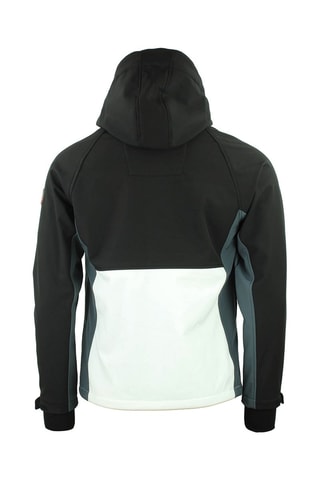 Blusão com capuz Softshell Cametis  Preto e branco